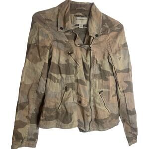 Anthropologie Marrakech Camo Khaki Utility Jacket Womens Sz Small Bomber Desert